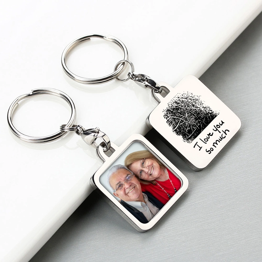 Custom Picture Keyring Gift for Boyfriend Personalized Acrylic Charm Keychain