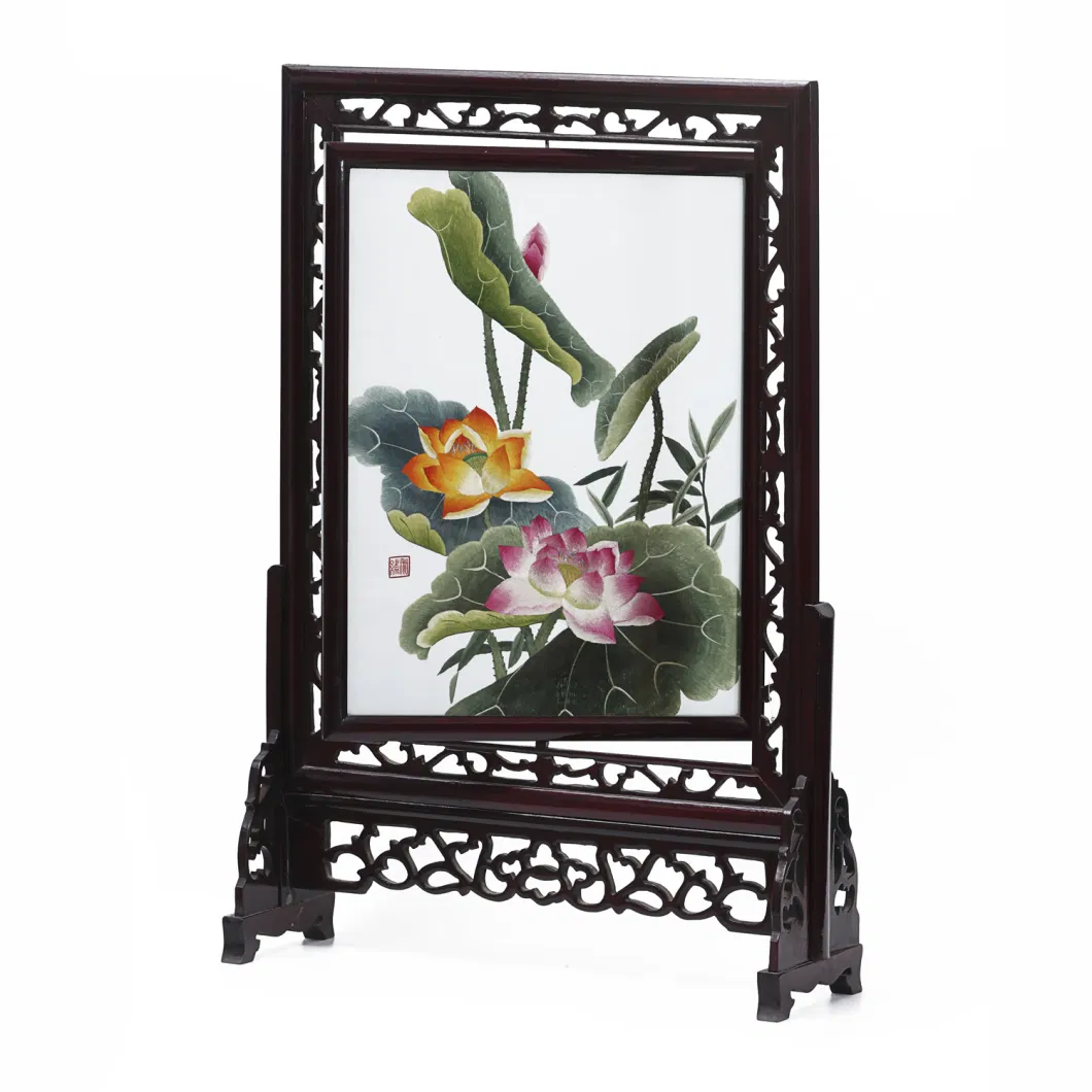 China Intangible Cultural Heritage Traditional Screen Crafts Double Sided Embroidery