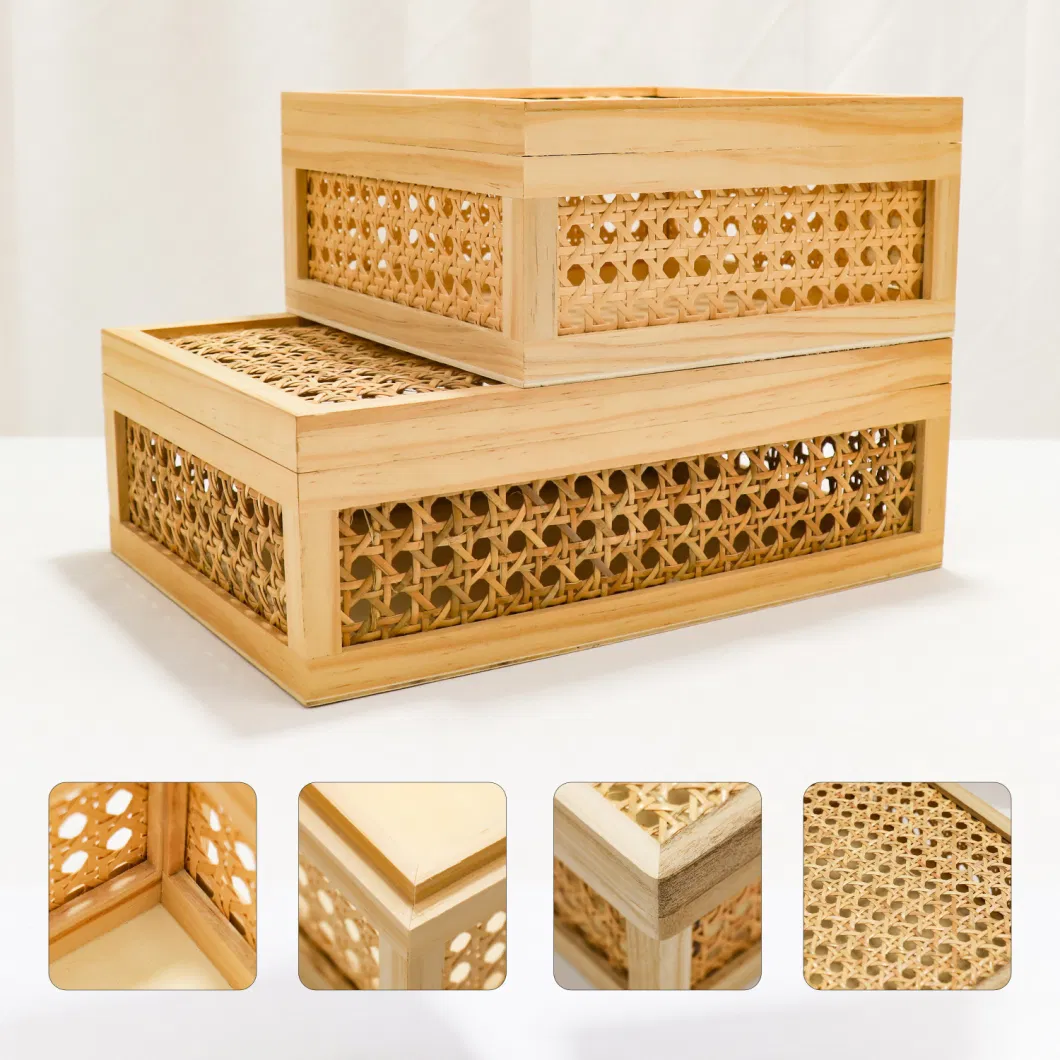 Craft Decorative Engraved Sliding Lid Box Storage Wooden Box