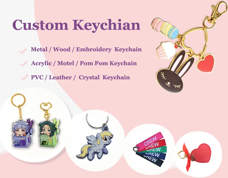 Plastic Keychain Personalized Custom Your Logo Anime Printed Acrylic Keychain Charms