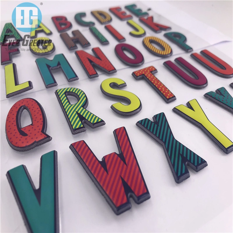 Promotion Removable Embroidery Stickers PU Leather Sticker