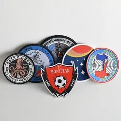 Self-Adhesive Black Embroidery Badge Cloth Stickers Down Clothes Bag Jeans Patch Sticker