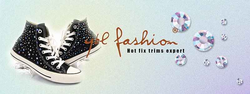 Fashion Design Style Logo Sparkle DOT Iron on Rhinestones with Acrylic
