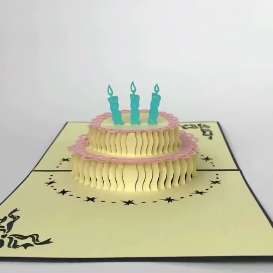 Birthday Card 3D Three