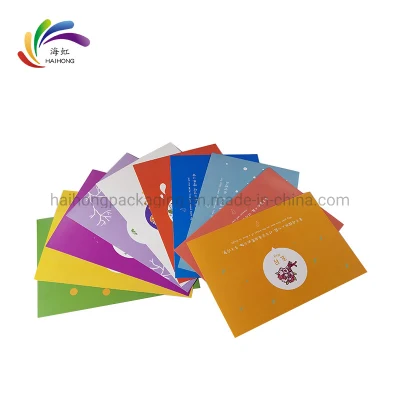 Recyclable Colorful Printing Handmade Paper Greeting Card