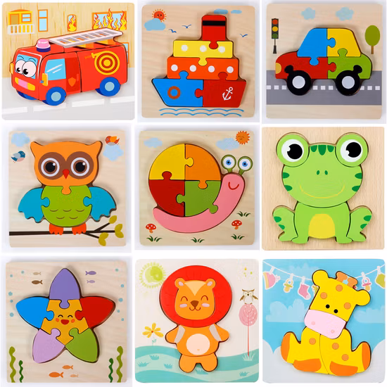 Kids Educational Toys 3D Wooden Puzzle Jigsaw Puzzle Toy