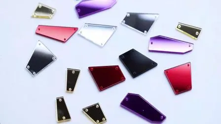 Hot Sale Fancy Acrylic Sew on Mirrors Rhinestones Beads with Holes for Clothing