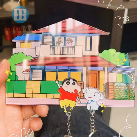 Plastic Key Chain Custom Anime Printed Acrylic Keychain Charms
