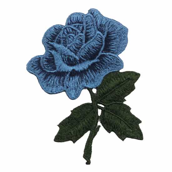 Abpf Hot Selling Rose Flower Embroidery Patches Patch Stickers for Clothing Custom Embroidered Patch for Hat