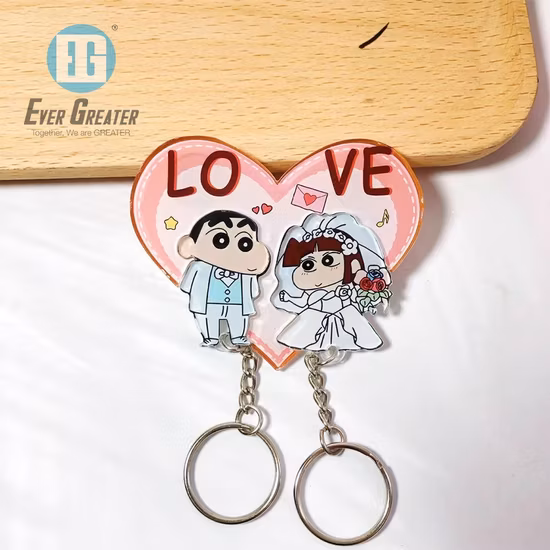 Plastic Key Chain Custom Anime Printed Acrylic Keychain Charms