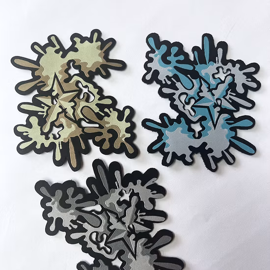 Custom Cute 3D Cartoon Logo Adhesive Label Embroidery Sticker for Promotional Gift