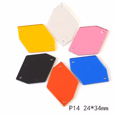Hot Sale Fancy Acrylic Sew on Mirrors Rhinestones Beads with Holes for Clothing